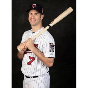 AUTHENTIC Majestic MINNESOTA‎ TWINS PINSTRIPE JOE MAUER COOL BASE Jersey Sz 56